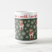 Niedlich Yorkshire Terrier Green Christmas Kaffeetasse (Mittel)