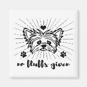 Niedlich Yorkshire Terrier No Fluffs angesichts Me Magnet (Vorne)