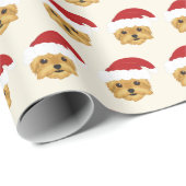 Niedlich Yorkshire Terrier Pattern Weihnachten Geschenkpapier (Rolleneckpunkt)