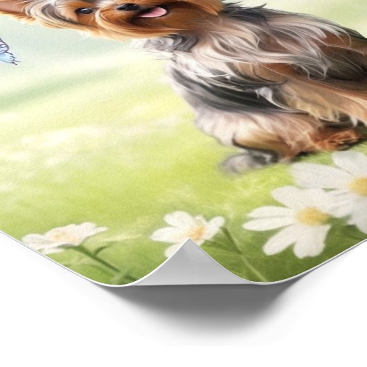 Niedlich Yorkshire Terrier Poster (Ecke)