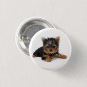 Niedlich Yorkshire Terrier Puppy Button (Vorne & Hinten)
