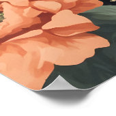 Niedlich Yorkshire Terrier Puppy Floral Poster (Ecke)