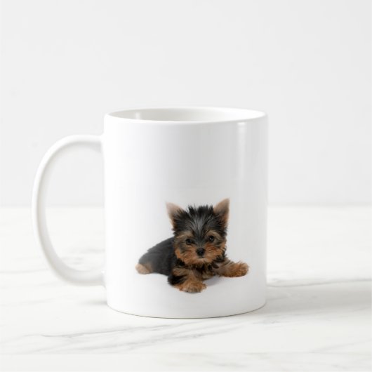 Niedlich Yorkshire Terrier Puppy Kaffeetasse (Links)