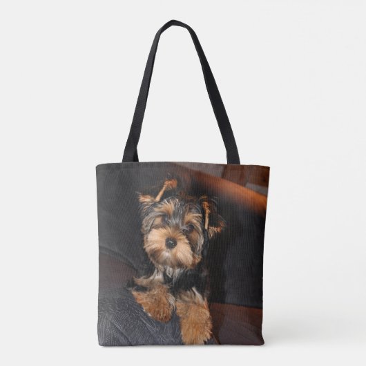 Niedlich Yorkshire Terrier Puppy Tasche (Rückseite)