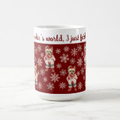Niedlich Yorkshire Terrier Red Christmas Kaffeetasse (Mittel)