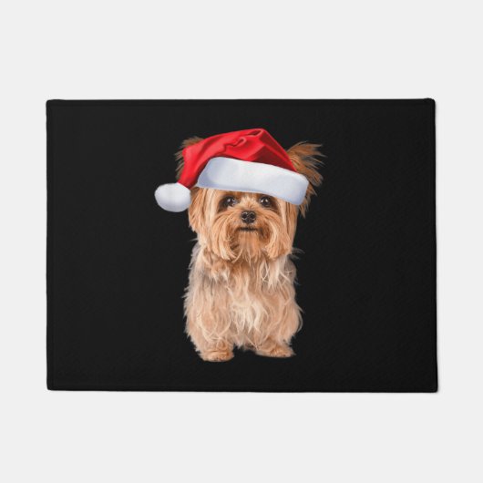Niedlich Yorkshire Terrier Weihnachtsfest Fußmatte (Vorderseite)