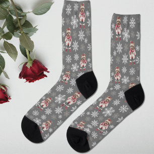 Niedlich Yorkshire Terrier Winter Gray Socks Socken