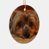 Niedlich Yorkshire Terrier Yorkie Dog Keramik Ornament (Rechts)