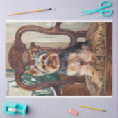 Niedlich Yorkshire Terrier Yorkie Portrait Paintin Seidenpapier (Basteln)
