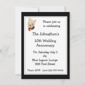 Niedlich Yorkshire Terrier Yorkie Wedding Einladung (Rückseite)