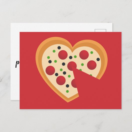 Niedlich You Gotta Pizza Me Herzenpuppe Postkarte (Vorne/Hinten)