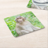 Niedlich Young Brown Spider Monkey Rechteckiger Pappuntersetzer (angewinkelt)