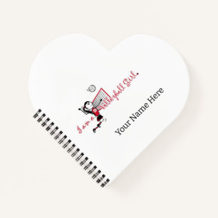 Niedlich Young Girl's Volleyball Notebook Notizblock
