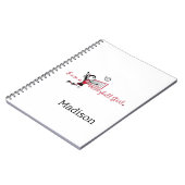 Niedlich Young Girl's Volleyball Notebook Notizblock (Linke Seite)