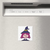 Niedlich Young Hexe Halloween Magnet (In Situ (Geschirrspüler))