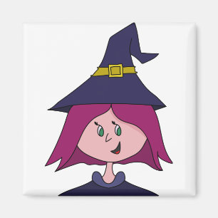 Niedlich Young Hexe Halloween Magnet