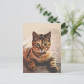 Niedlich Young Tabby Cat Kitten Kitty Pet Postkarte (Stehend Vorderseite)