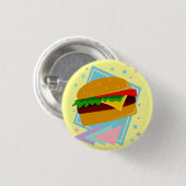 Niedlich Yummy Burger Button (Vorne & Hinten)