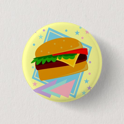 Niedlich Yummy Burger Button (Vorderseite)