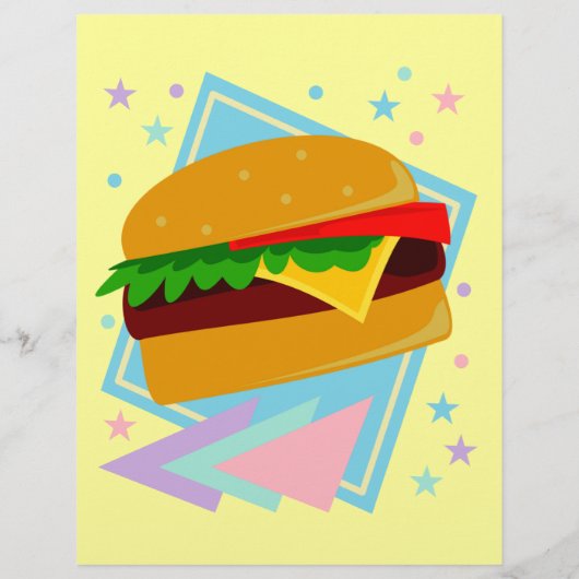 Niedlich Yummy Burger Flyer (Hinten)