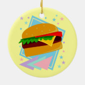 Niedlich Yummy Burger Keramik Ornament (Hinten)