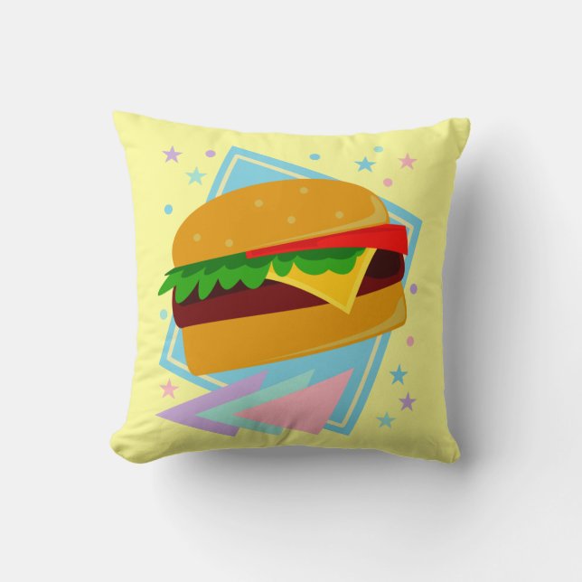Niedlich Yummy Burger Kissen (Vorderseite)