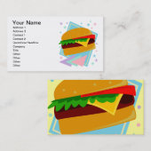 Niedlich Yummy Burger Visitenkarte (Vorne/Hinten)