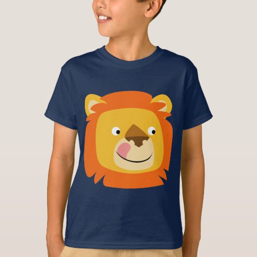 Niedlich Yummy Cartoon Lion Children T - Shirt (Vorderseite)