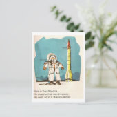 Niedlich Yuri Gagarin Postkarte (Stehend Vorderseite)
