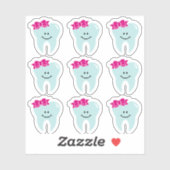 Niedlich-Zahnkleber Aufkleber (Blatt)