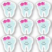 Niedlich-Zahnkleber Aufkleber (Vorderseite)