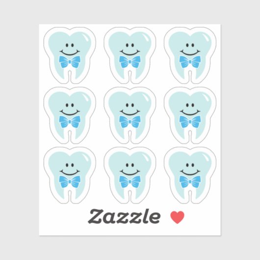 Niedlich-Zahnkleber Aufkleber (Blatt)