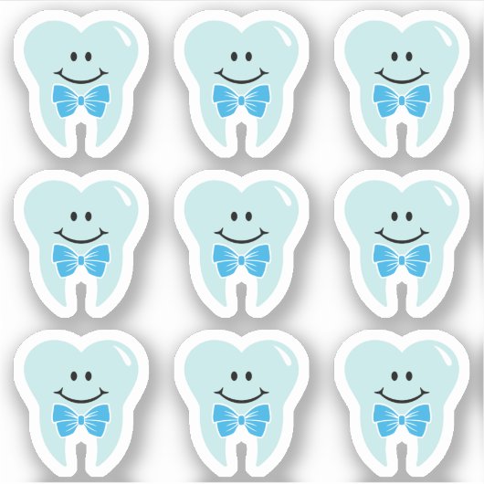 Niedlich-Zahnkleber Aufkleber (Vorderseite)