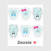 Niedlich-Zahnkleber Aufkleber (Blatt)