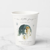 Niedlich zauberhafte Märchendusche auf dem Weg Pappbecher (Rückseite)