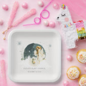 Niedlich zauberhafte Märchendusche auf dem Weg Pappteller (Party)