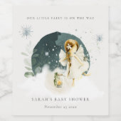 Niedlich zauberhafte Märchendusche auf dem Weg Weinetikett (Einzelnes Label)