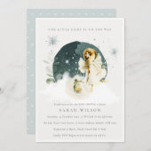 Niedlich zauberhafte Märchendusche lädt ein Dankeskarte (Vorne/Hinten)