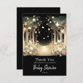 Niedlich zauberhafte Walddusche Dankeskarte (Vorne/Hinten)