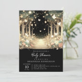 Niedlich zauberhafte Walddusche Einladung (Stehend Vorderseite)