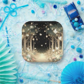 Niedlich zauberhafte Walddusche Pappteller (Party)