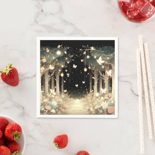 Niedlich zauberhafte Walddusche Serviette (Beispiel)