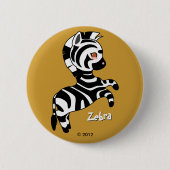 Niedlich Zebra Button (Vorderseite)