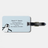 Niedlich Zebra | Hier drüben | PERSONALISIERT Gepäckanhänger (Rückseite horizontal)