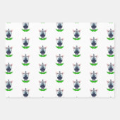 Niedlich Zebra Kindergeburtstag Safari Tiermuster Geschenkpapier Set (Vorderseite)