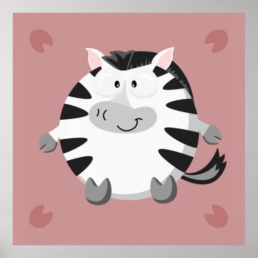 Niedlich Zebra Poster (Vorne)