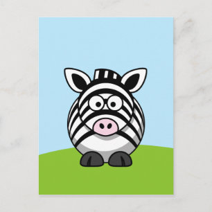 Niedlich Zebra Postkarte