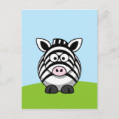 Niedlich Zebra Postkarte (Vorderseite)
