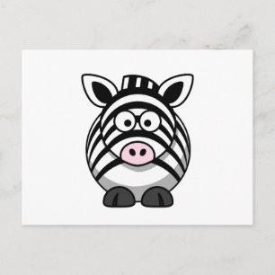 Niedlich Zebra Postkarte