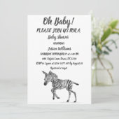 Niedlich Zebra Safari Jungle Mustertierjunge Einladung (Stehend Vorderseite)